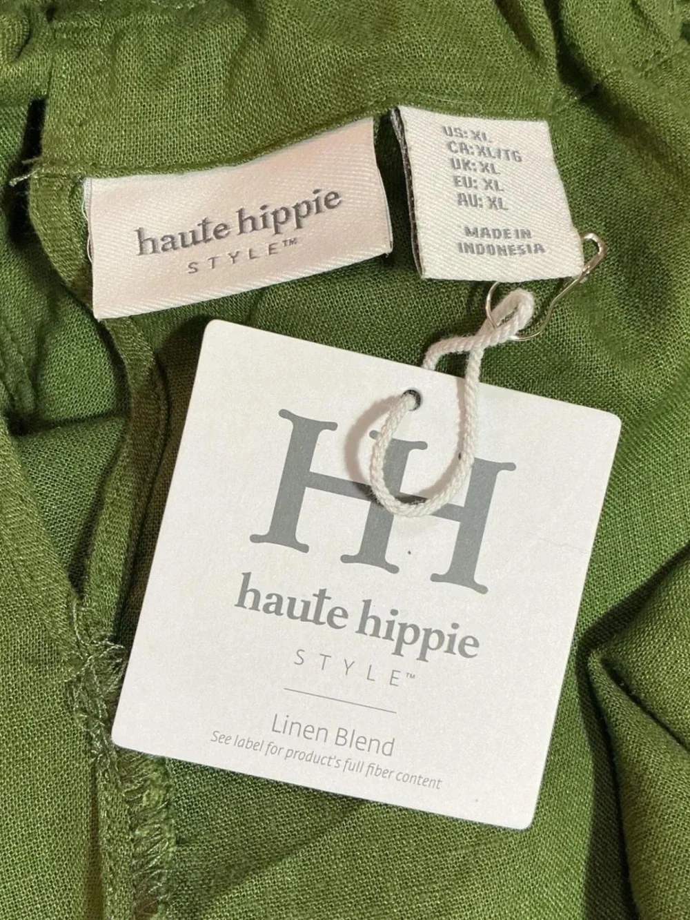 Haute Hippie Olive Linen Blend jumpsuit